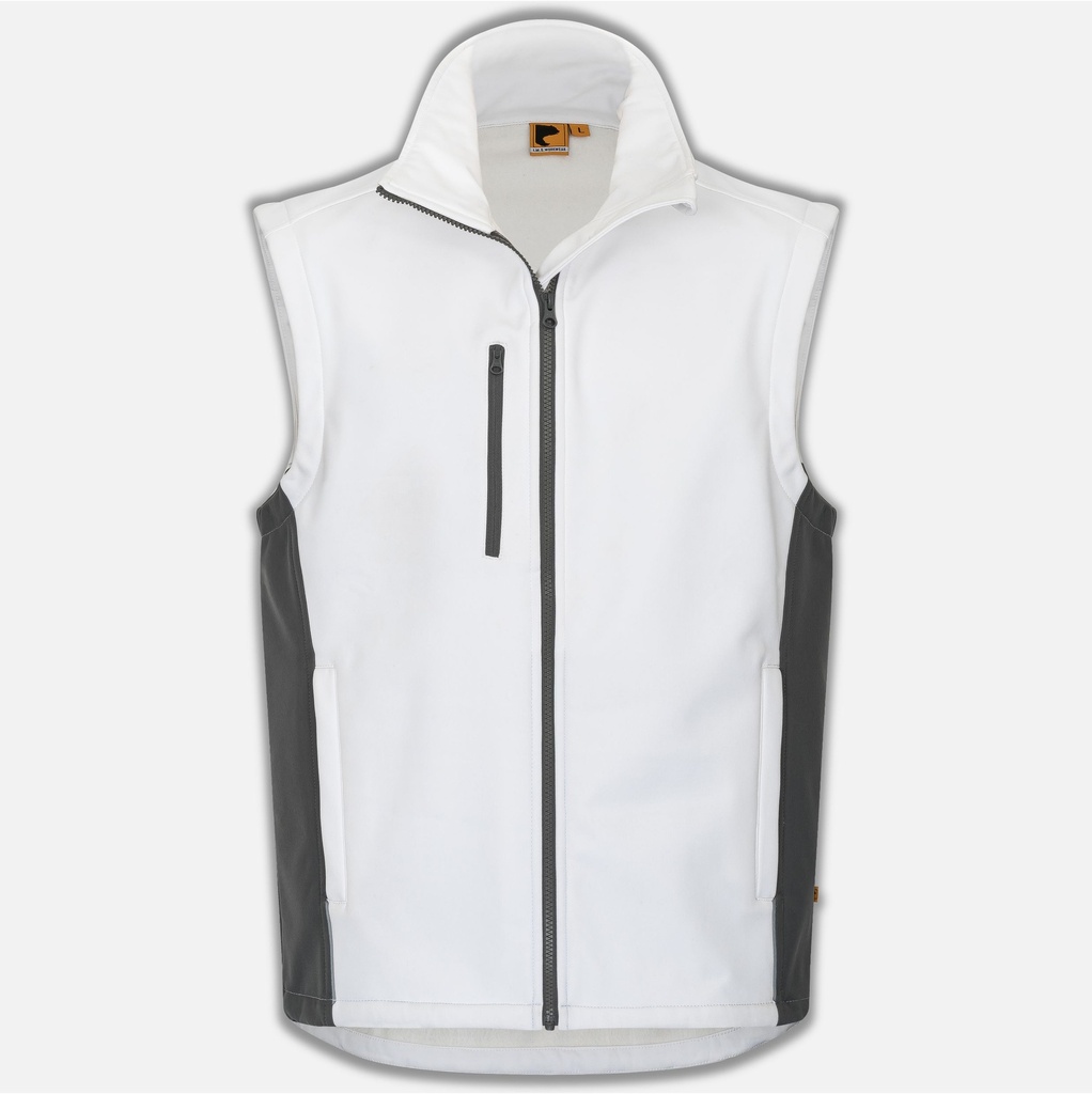 [OWH0100-weiß-S] Softshell-Weste PROFESSIONAL PRO (S, weiß)