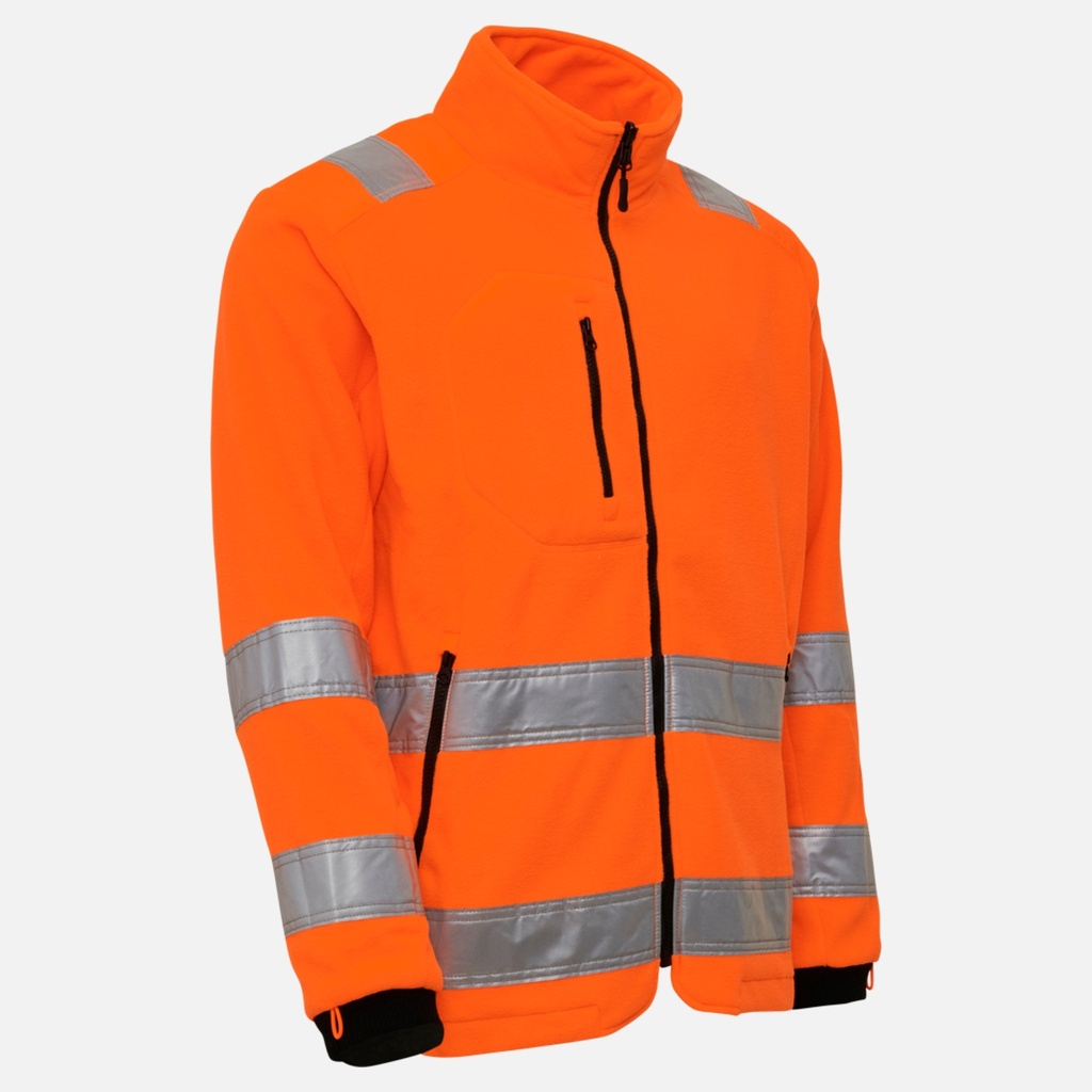 [IJH6001-signalorange-S] Fleecejacke Warnschutz (S, signalorange)