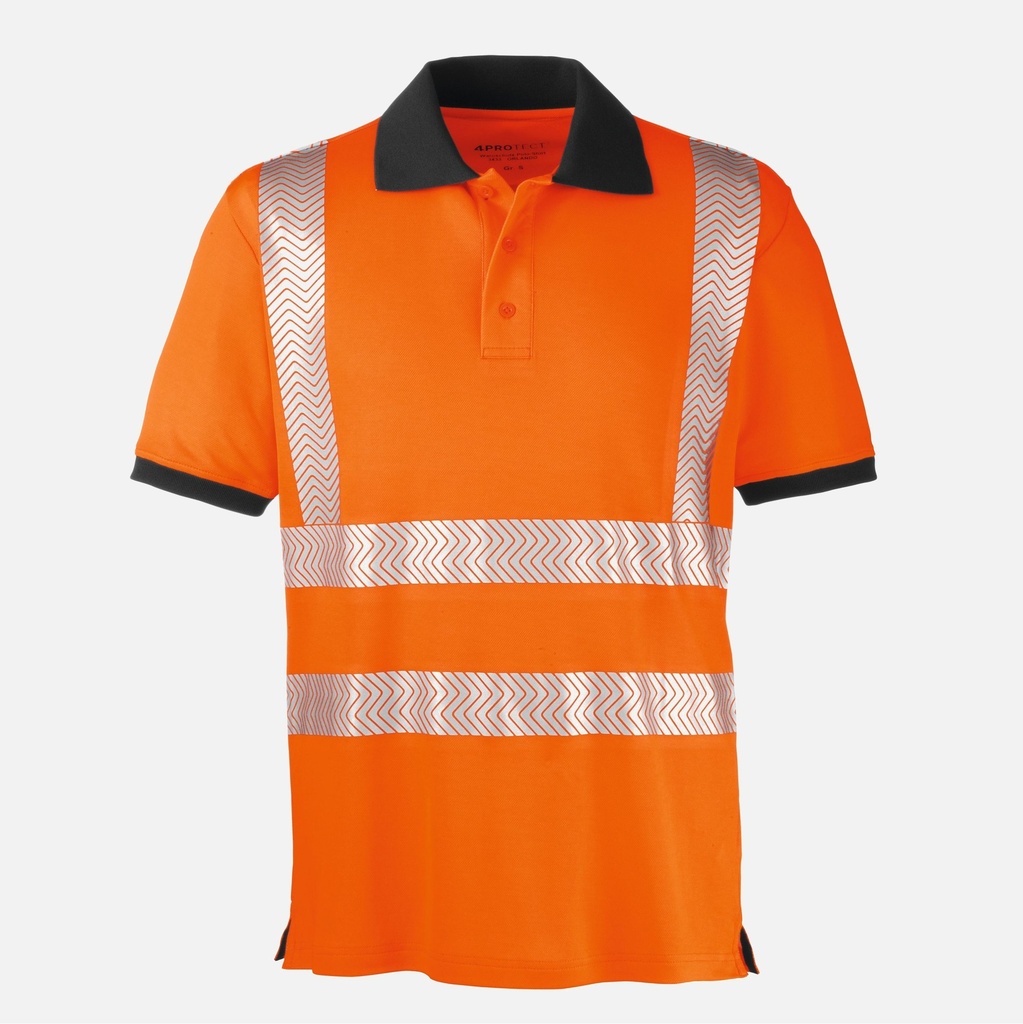 [PSH6001-signalorange-XS] Polo-Shirt Image Warnschutz (XS, signalorange)