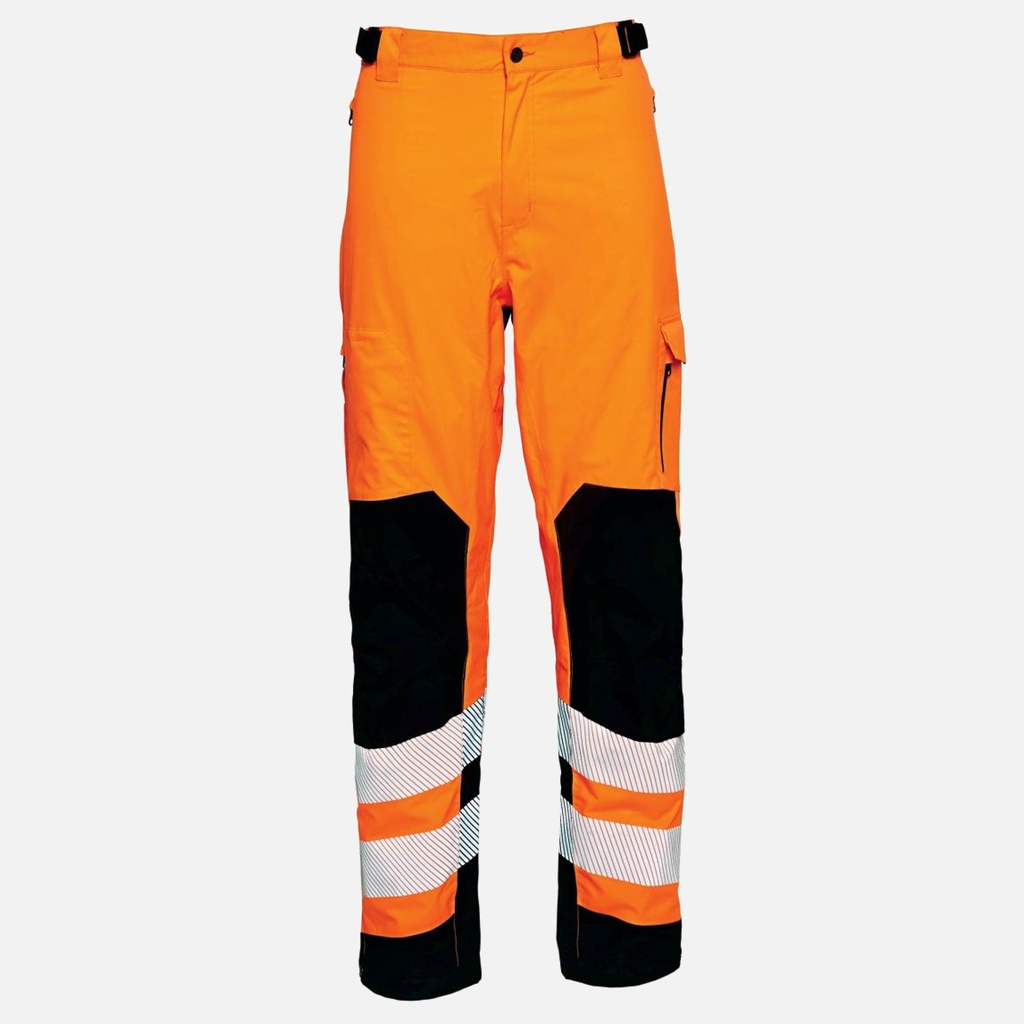 [RHH6011-signalorange-S] Regenhose Extreme Stretch Image Warnschutz (S, signalorange)