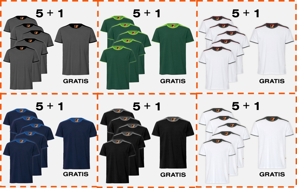 Aktions-Set 5+1: T-Shirt DYNAMIC PRO