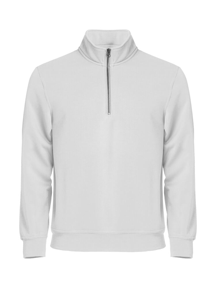 [SZH4000-weiß-XS] Zip-Neck Sweater MASTER (XS, weiß)