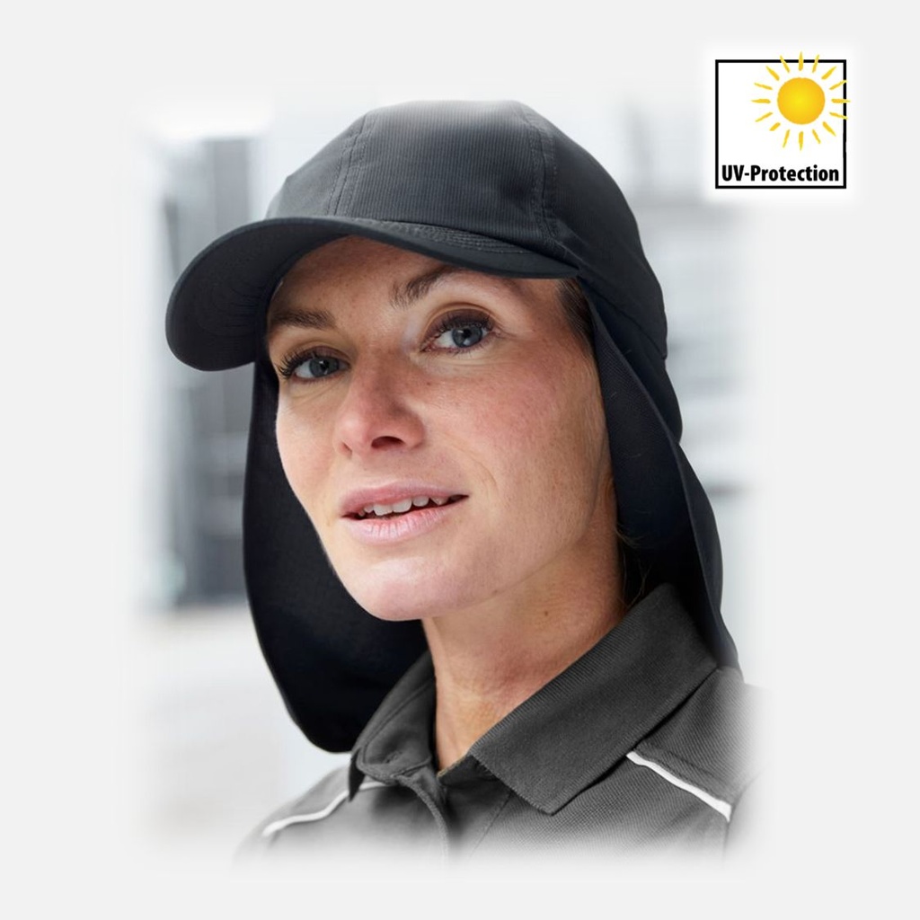 [UCH-6300-00-tannengrün] UV-Schutz Cap SUN (mit Nackenschutz) (Tannengrün)